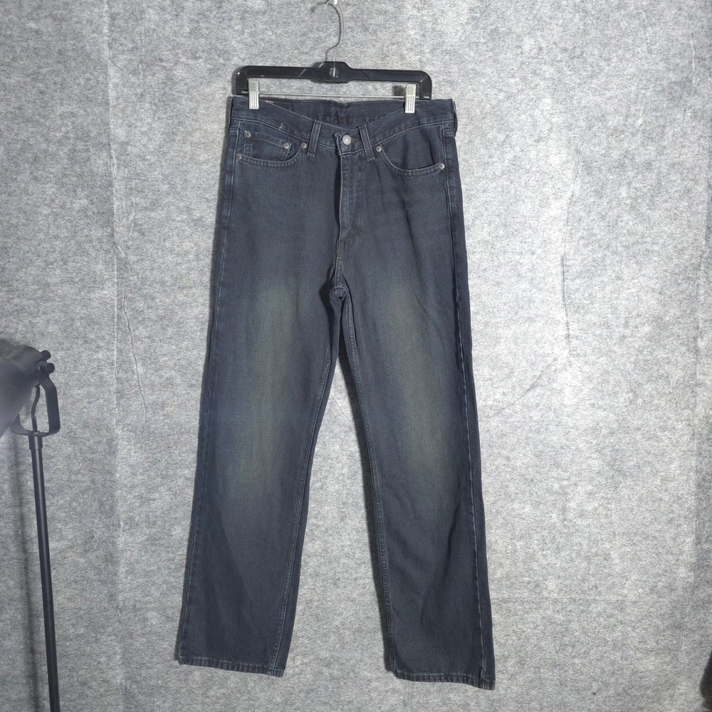 Levi's 565 Jeans Men 29x32 Dark Wash Straight Leg Denim Cotton Distressed Cowboy